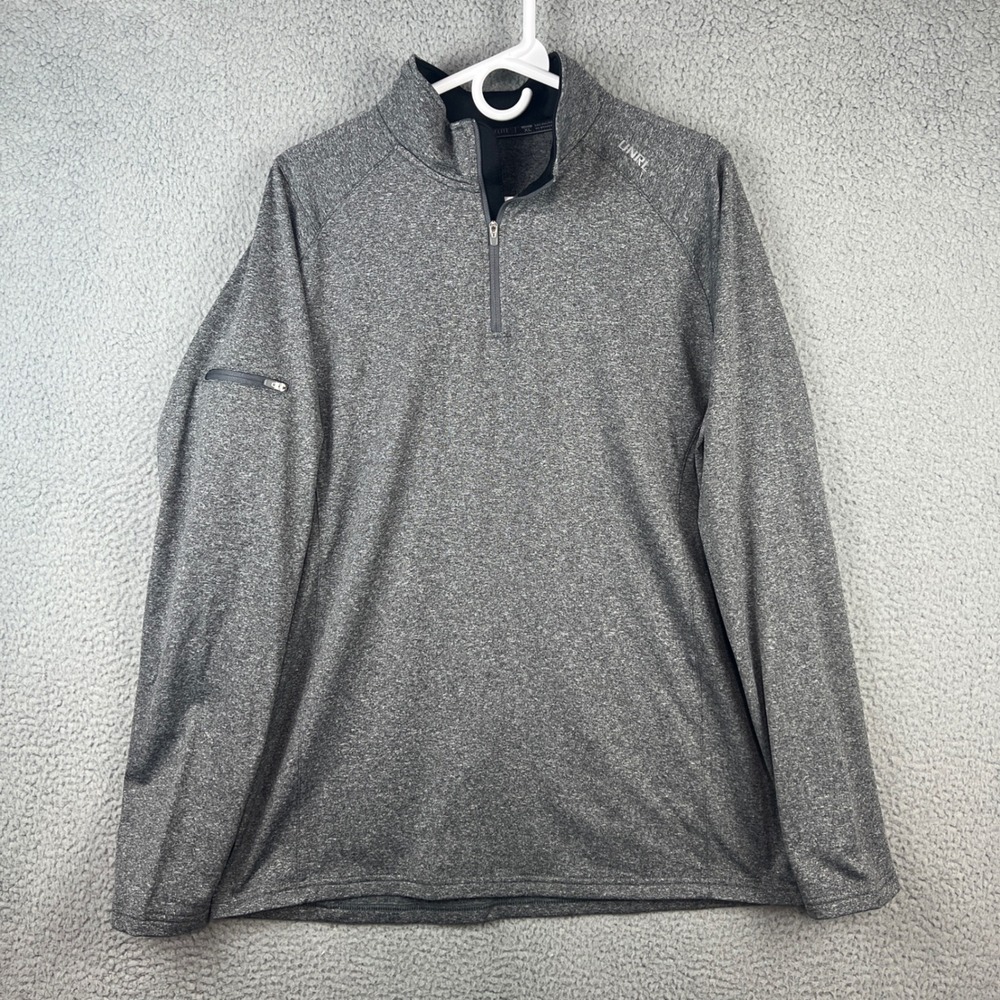 UNRL Elite Mens XL Quarter Zip Pullover Heather Grey Performance Golf Jacket